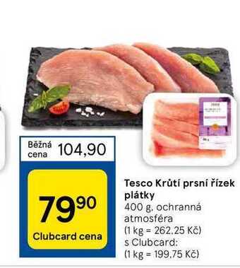 Tesco Tesco krůtí prsní řízek plátky 400 g nabídka