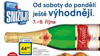Tesco Avanti 0,75 l nabídka