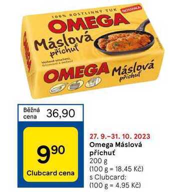 Tesco Omega máslová příchuť 200 g nabídka