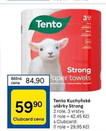 Tesco Tento kuchyňské utěrky strong nabídka
