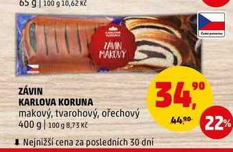 Penny Market Závin karlova koruna, 400 g nabídka