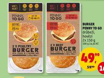 Penny Market Burger penny to go, 2x 150 g nabídka