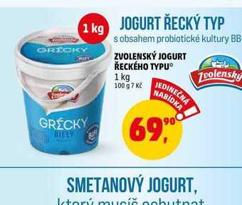 Penny Market Zvolenský jogurt řeckého typu, 1 kg nabídka