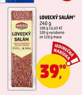 Penny Market Lovecký salám, 240 g nabídka