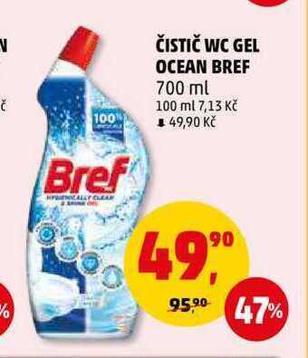 Penny Market Čistič wc gel ocean bref, 700 ml nabídka