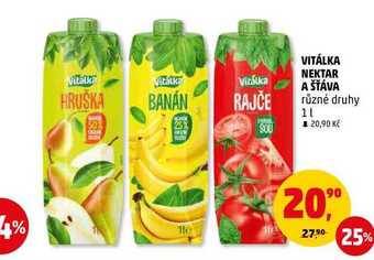 Penny Market Vitálka nektar a šťáva, 1 l nabídka
