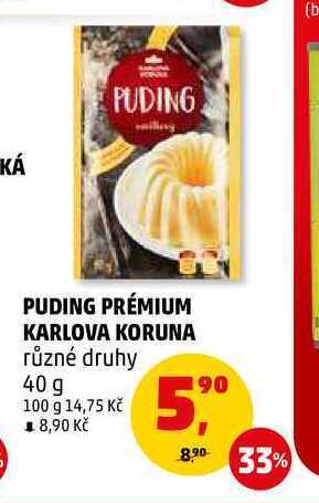 Penny Market Puding prémium karlova koruna, 40 g nabídka