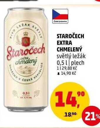 Penny Market Staročech extra chmelený světlý ležák, 0,5 l nabídka