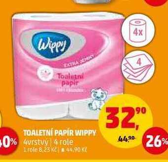 Penny Market Toaletní papír wippy, 4 role nabídka