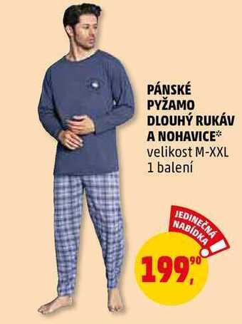 Penny Market Pánské pyžamo dlouhý rukáv a nohavice, 1 balení nabídka