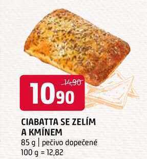 Terno Ciabatta se zelím a kmínem 85 g nabídka