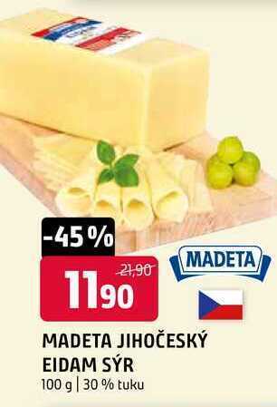 Terno Madeta jihočeský eidam sýr 100 g nabídka
