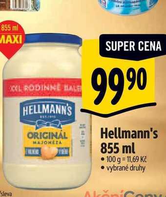 Albert Hellmann's 855 ml nabídka