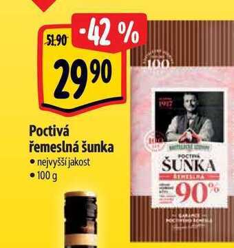 Albert Poctivá řemeslná šunka 100 g nabídka