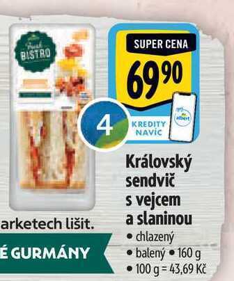 Albert Královský sendvič s vejcem a slaninou 160 g nabídka