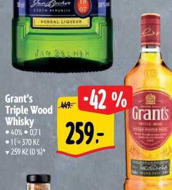 Albert Grant's triple wood whisky • 40% 0,7 l nabídka