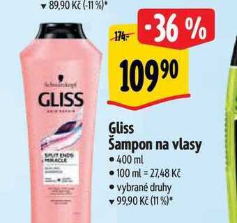 Albert Gliss šampon na vlasy • 400 ml nabídka