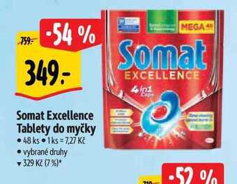 Albert Somat excellence tablety do myčky • 48 ks nabídka