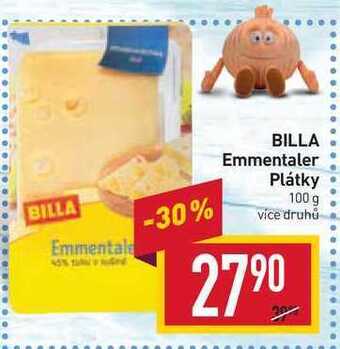 Billa Billa emmentaler plátky 100 g nabídka