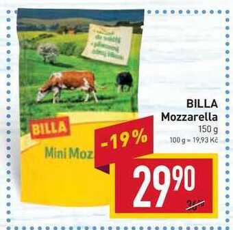 Billa Billa mozzarella 150 g nabídka