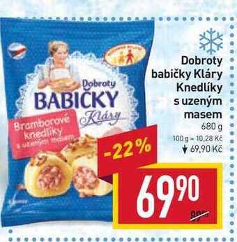 Billa Dobroty babičky kláry knedlíky s uzeným masem 680 g nabídka