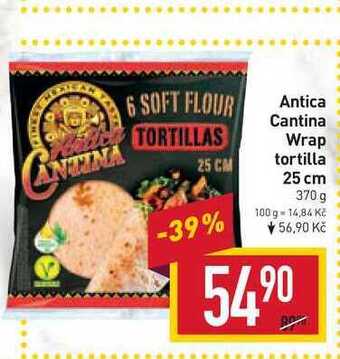 Billa Antica cantina wrap tortilla 25 cm 370 g nabídka