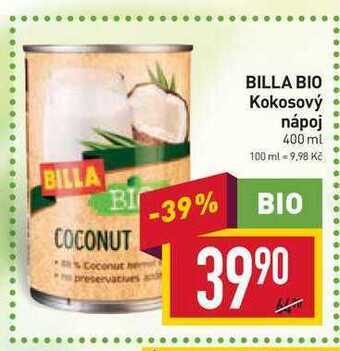 Billa Billa bio kokosový nápoj 400 ml nabídka