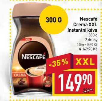 Billa Nescafé crema xxl instantní káva 300 g nabídka