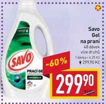 Billa Savo gel na praní 48 dávek nabídka
