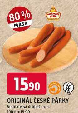 Trefa Vodňanské kuře original české párky 100g nabídka