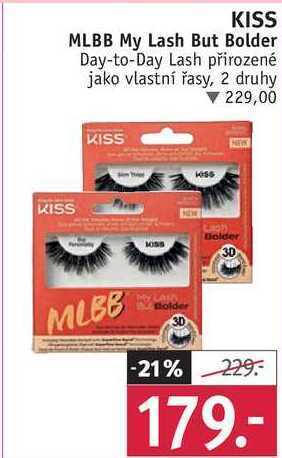Kiss mlbb my lash but bolder day-to-day lash přirozené jako vlastní řasy