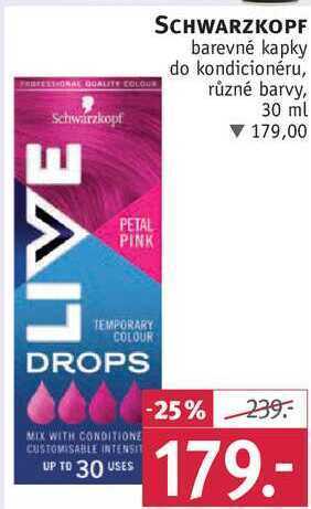 Rossmann Schwarzkopf barevné kapky do kondicionéru, 30 ml nabídka