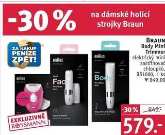 Rossmann Braun body mini trimmer elektrický mini zastřihovač chloupků nabídka