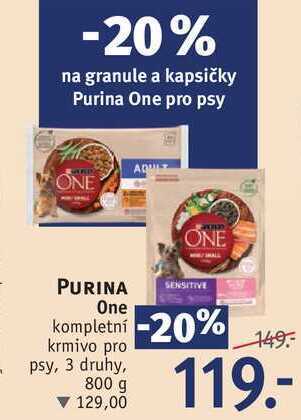 Rossmann Purina one kompletní krmivo pro psy, 800 g nabídka