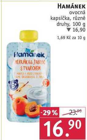 Hamánek ovocná kapsička, 100 g