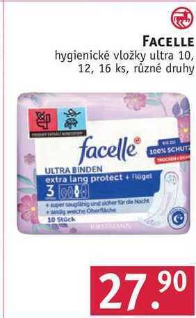 Rossmann Facelle hygienické vložky ultra 10, 12, 16 ks nabídka