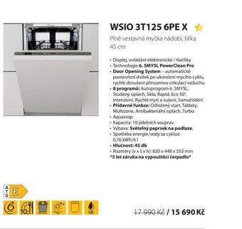 Whirlpool WSIO 3T125 6PE X nabídka