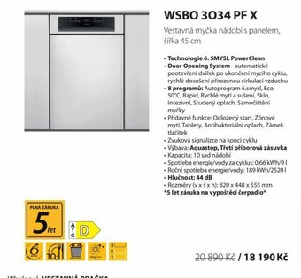 Whirlpool WSBO 3034 PF X nabídka