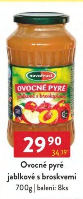 Qanto Ovocné pyré jablkové s broskvemi 700g nabídka