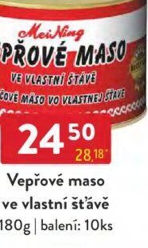Qanto Vepřové maso ve vlastní šťávě nabídka
