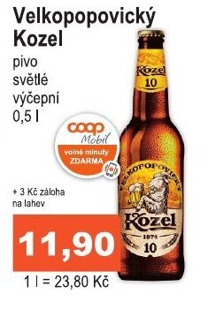 COOP DISKONT Velkopopovický Kozel nabídka