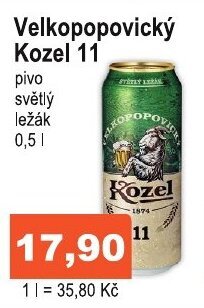 COOP DISKONT Velkopopovický Kozel 11 nabídka