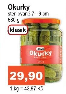 COOP DISKONT Okurky nabídka