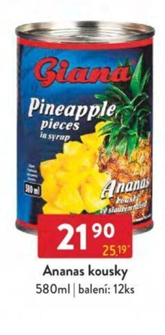 Qanto Ananas kousky 580ml nabídka