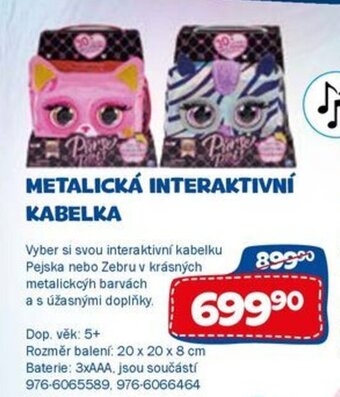 Sparkys METALICKÁ INTERAKTIVNÍ KABELKA nabídka