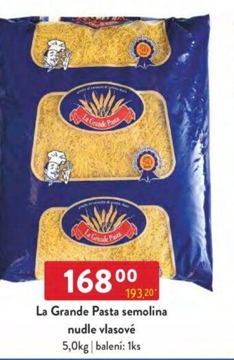 Qanto La Grande Pasta semolina nudle vlasové nabídka