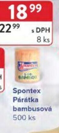 Spontex Párátka bambusová 500 ks
