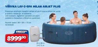 Sparkys VÍŘIVKA LAY-Z-SPA MILAN AIRJET PLUS nabídka