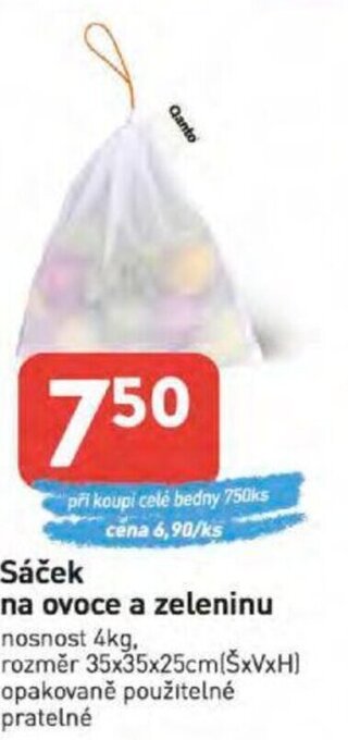 Qanto Sáček na ovoce a zeleninu nabídka