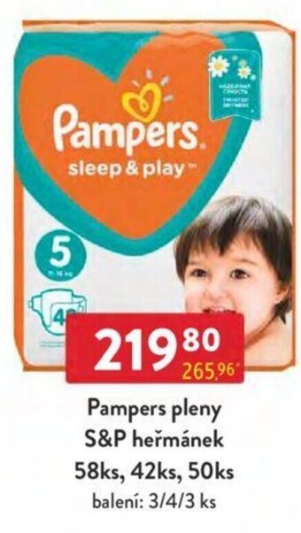 Qanto Pampers pleny S&P heřmánek 58ks, 42ks, 50ks nabídka